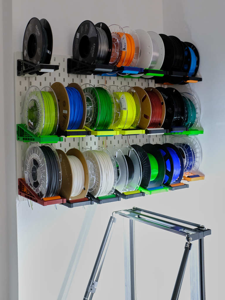 3D Filament Holder Ikea Skadis By TurboPigeon042 Download Free STL   Spool Wall 03 