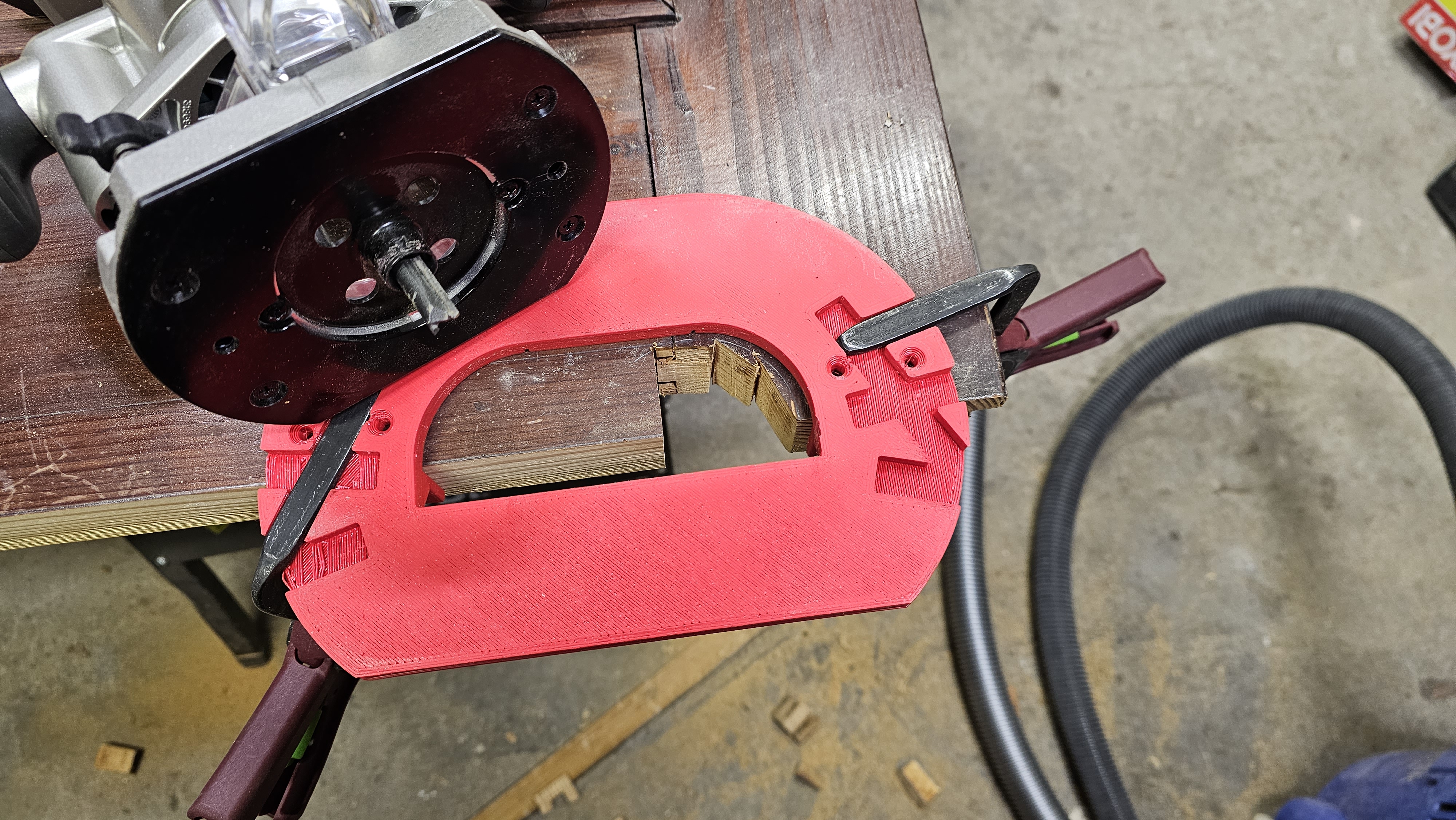 16 mm guide bushing template for door undercut (ventilation)