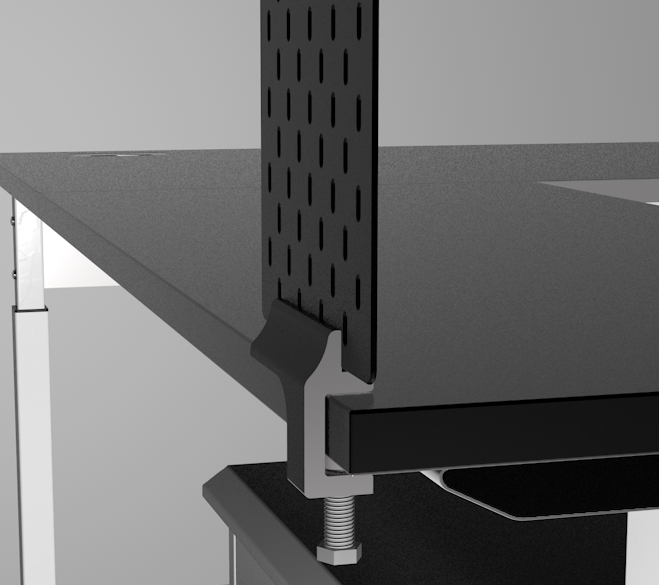 Ikea skadis pegboard desk clamp by silver beast download free stl