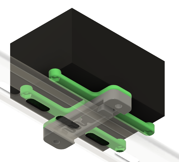 Waveshare USBHUB4U Mount for DIN Rail Bracket by mmuellerphoto