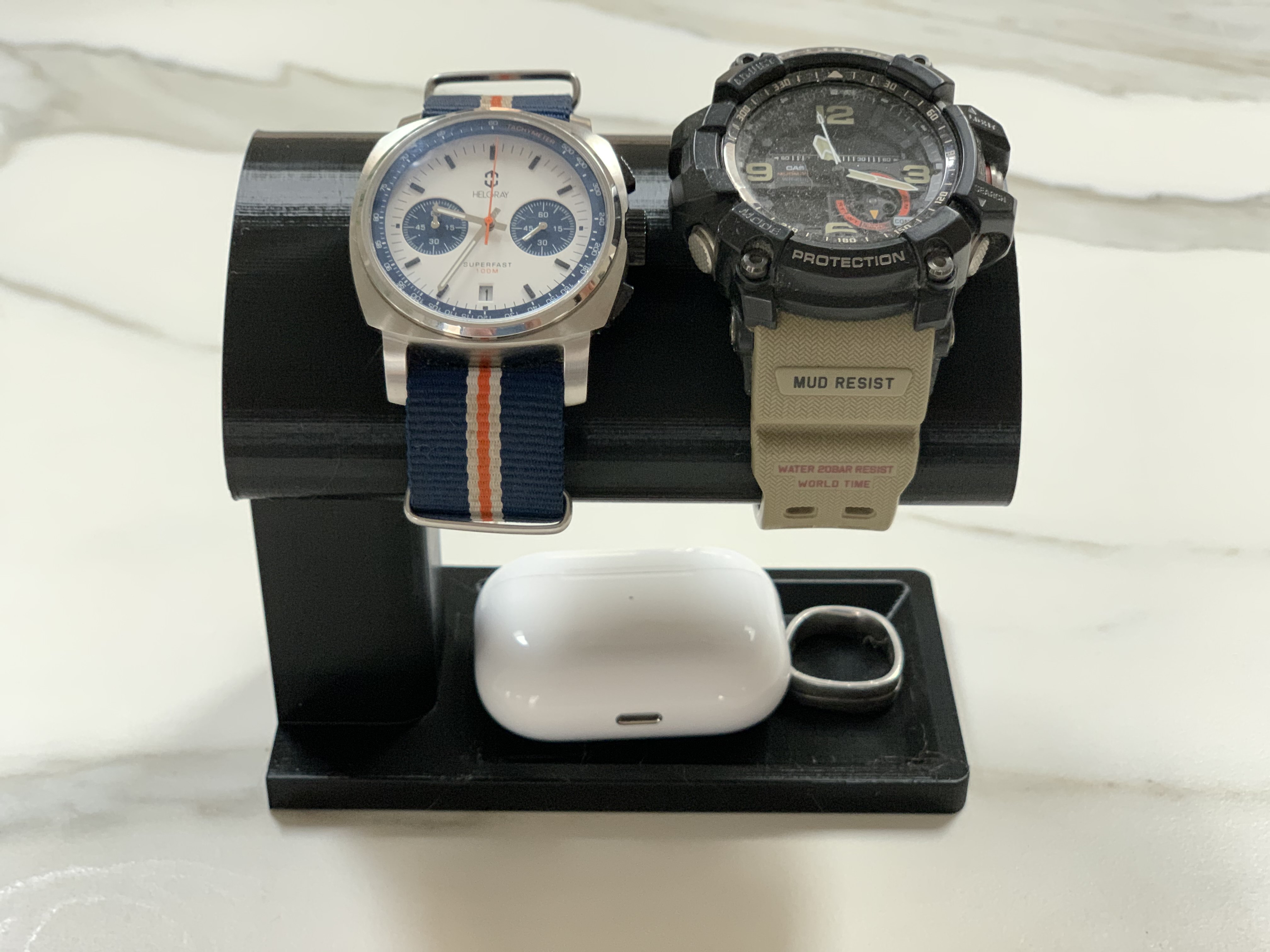 Watch stand w/ valet tray