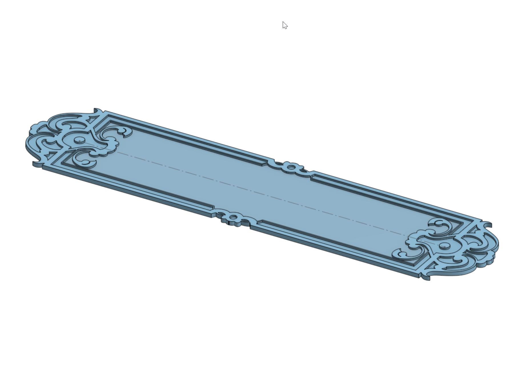 Ornate Blank Sign