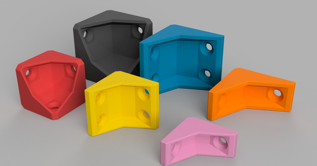 Corner Bracket V2 (optimized For 3D Printing) By 3D_Workspace ...