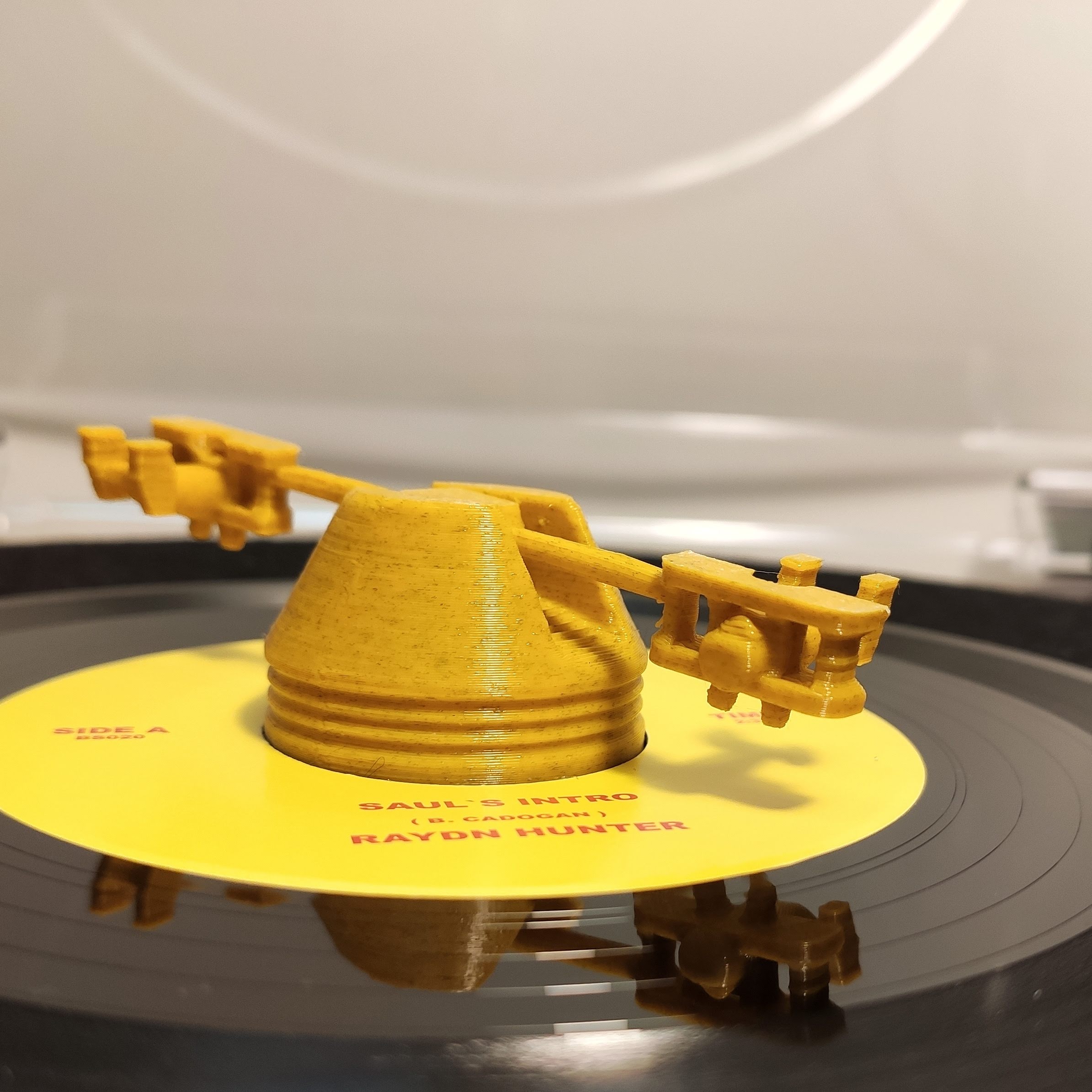 Print-in-Place Biplane Seesaw 45RPM Adapter
