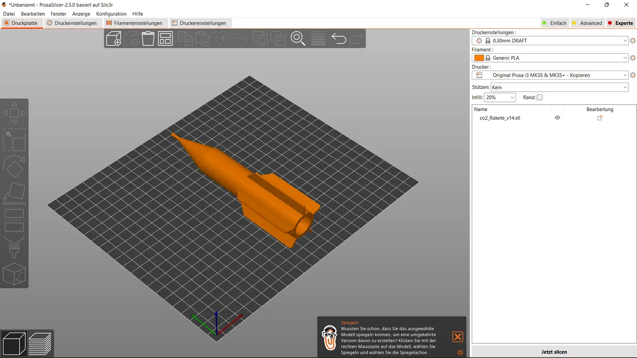 CO2 Rocket CO2-Rakete by Volker_P | Download free STL model ...
