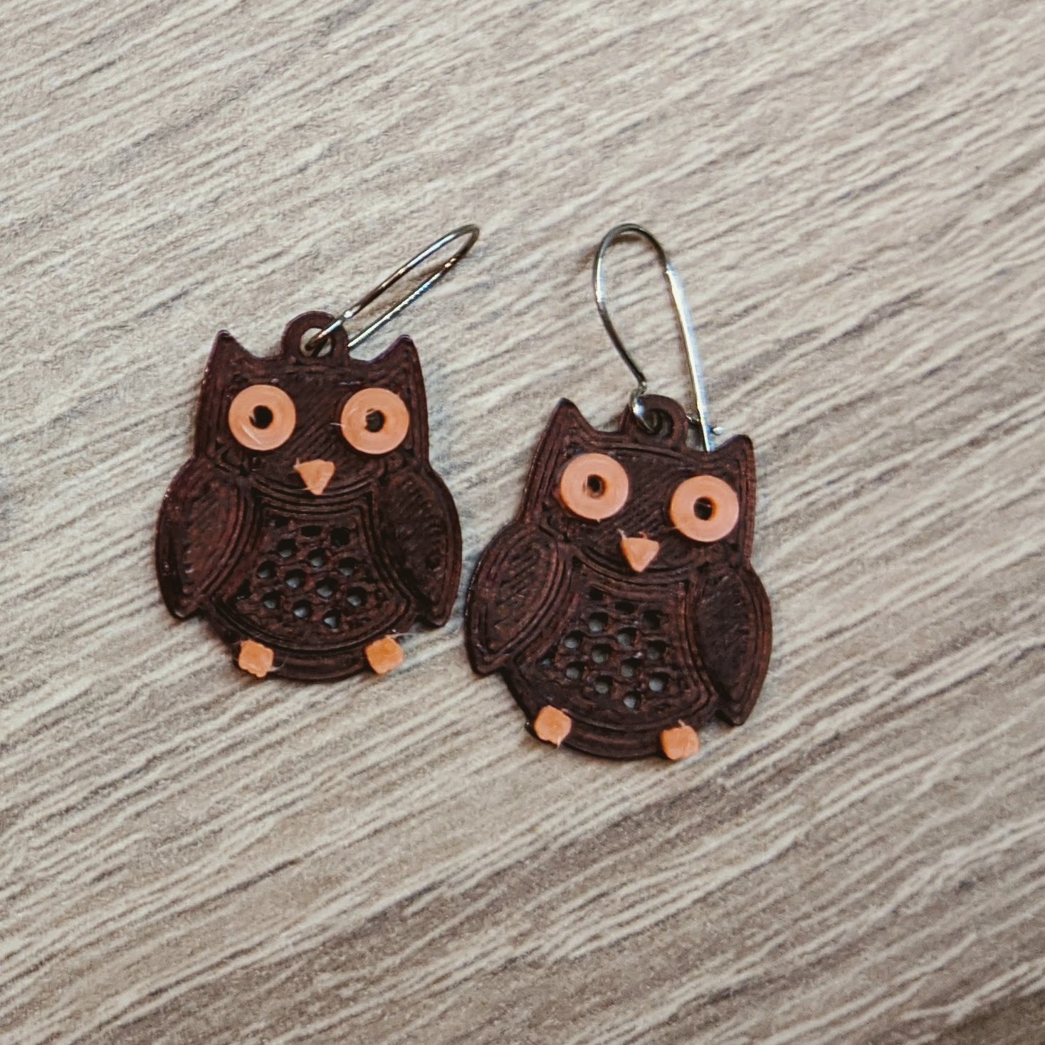 Miniatura 2 do modelo 3D Owl Earrings