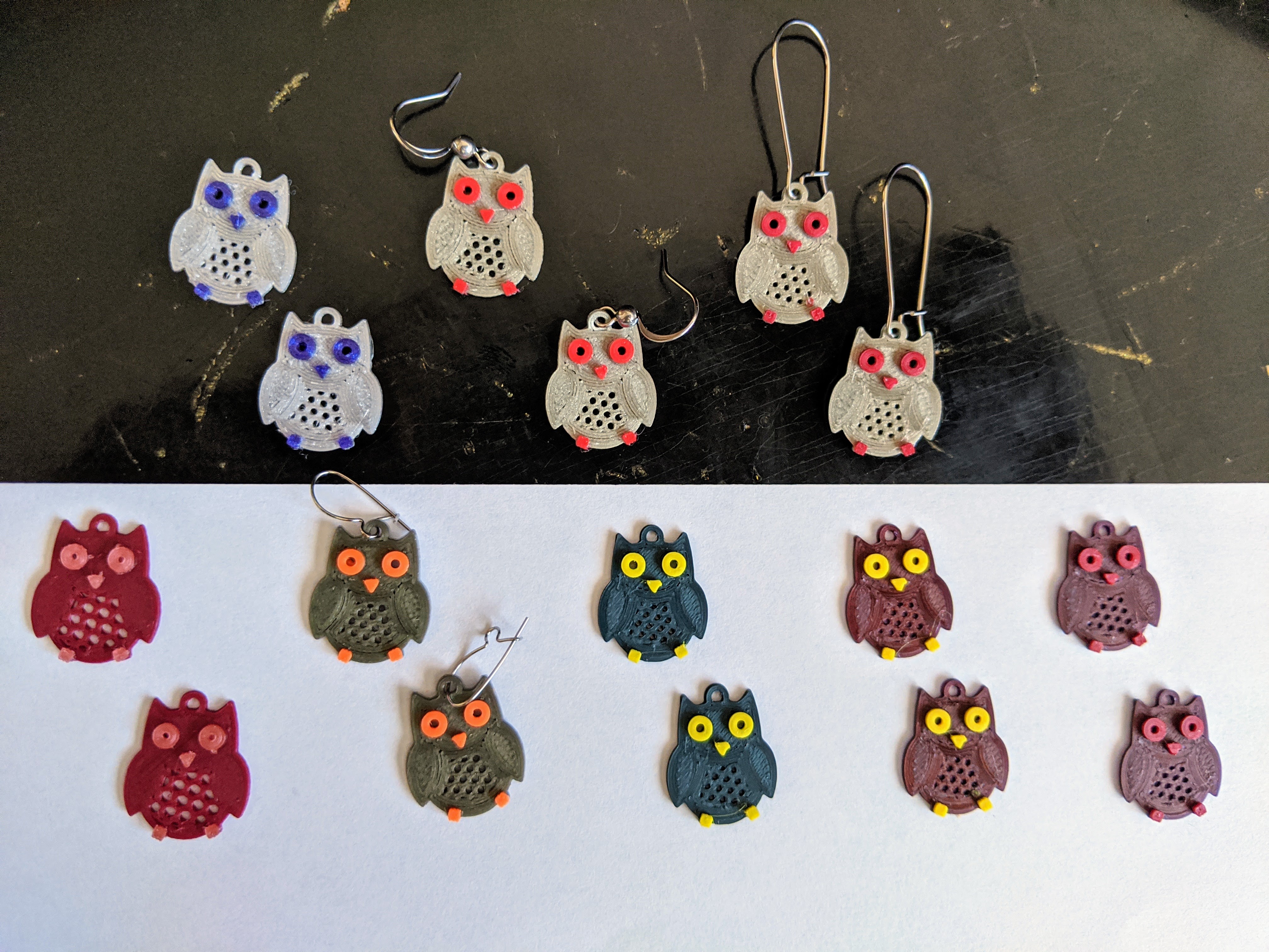 Miniatura 8 do modelo 3D Owl Earrings