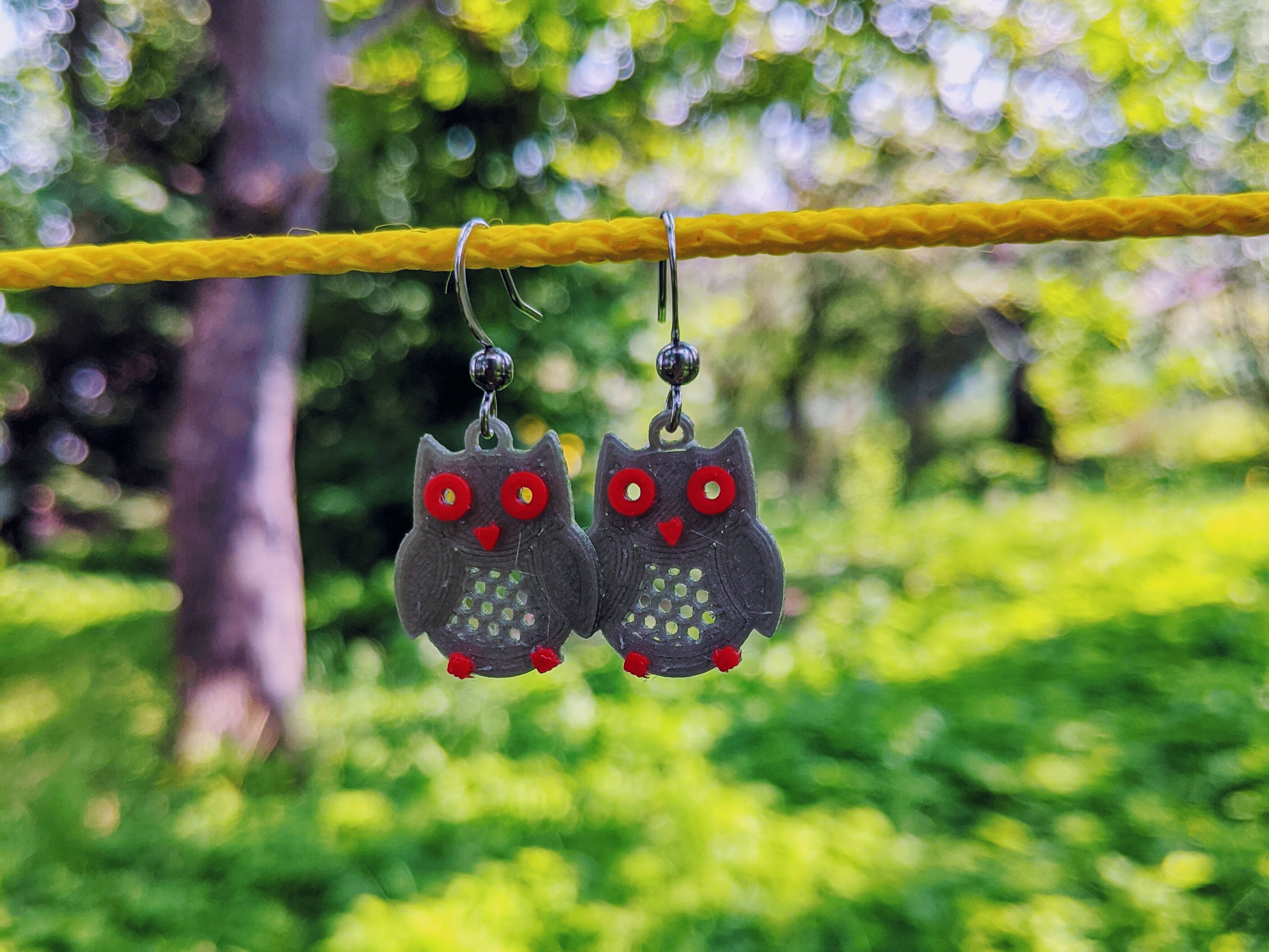 Miniatura 6 do modelo 3D Owl Earrings
