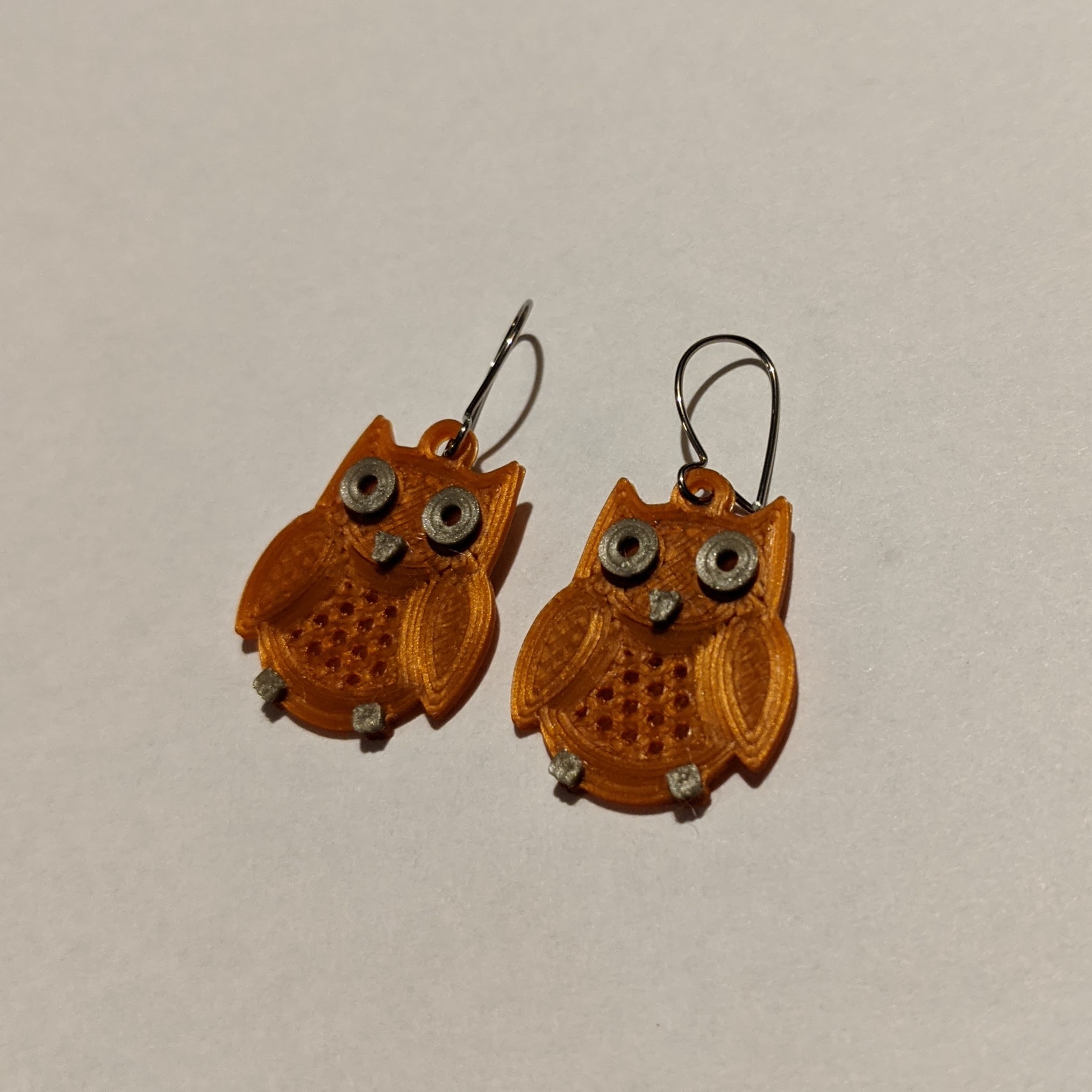 Miniatura 4 do modelo 3D Owl Earrings