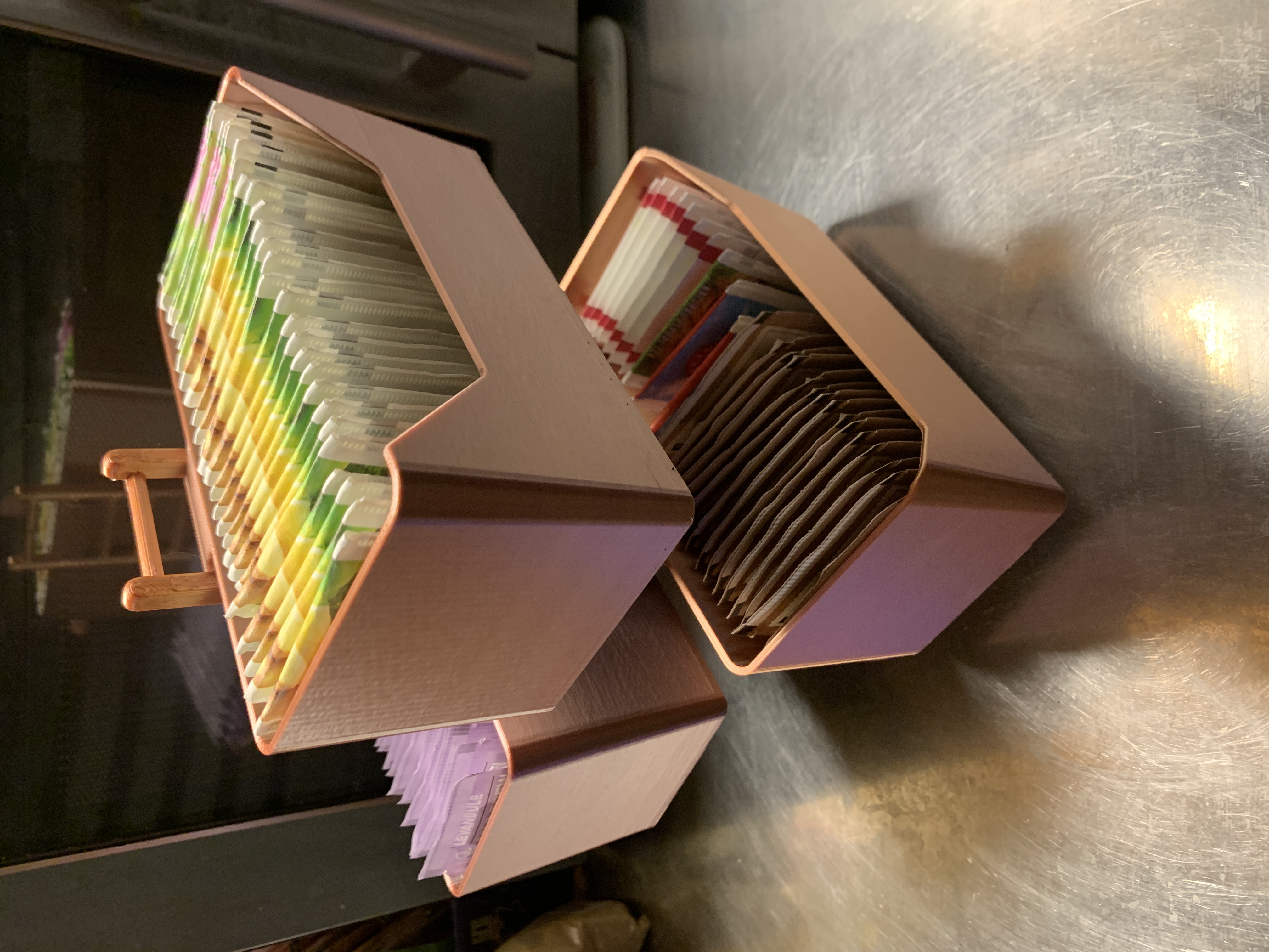 Free standing tea caddy