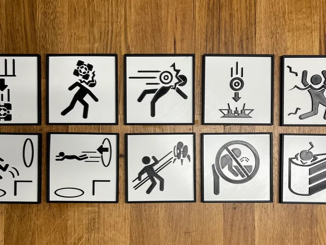 Portal - Level Warning Plaques