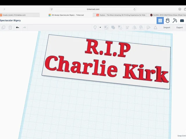 RIP Charlie Kirk sign