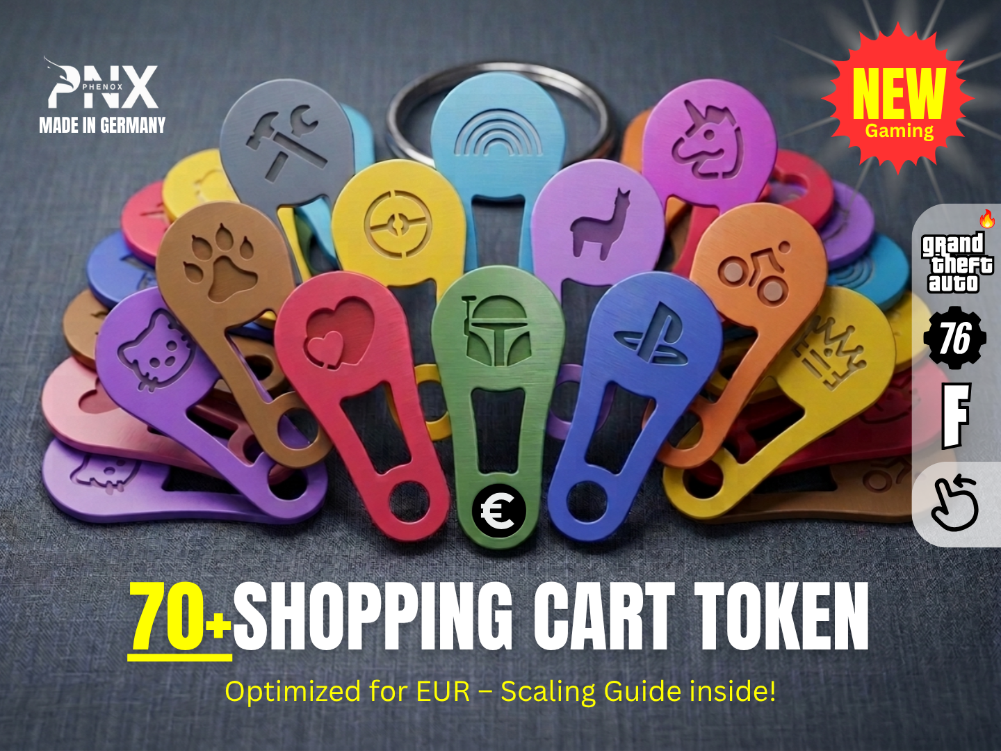 NEW: GTA, Fallout & Fortnite ... +70 Ultimate Shopping Cart Tokens [Universal]