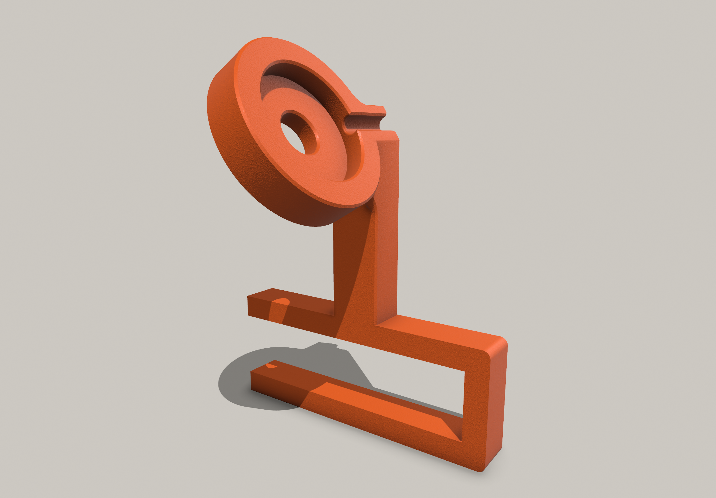Apple Watch Charger - with shelf mount (18mm) 3D model thumbnail