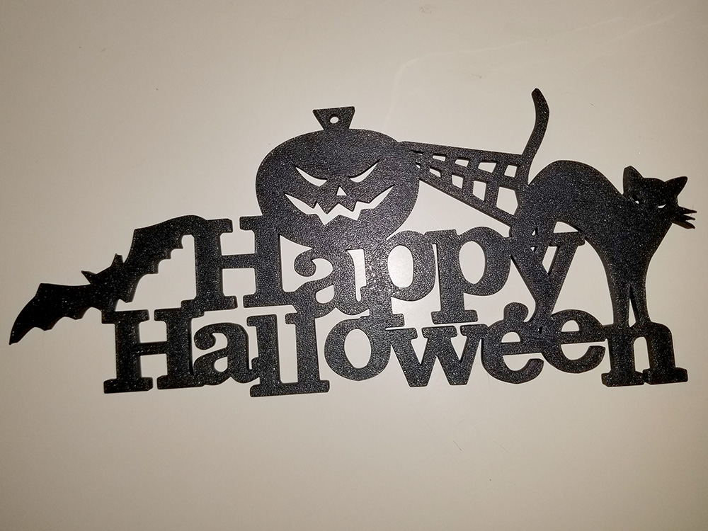 Halloween Sign - Print Bed Texture Facing Viewer By With Maltodextrin 