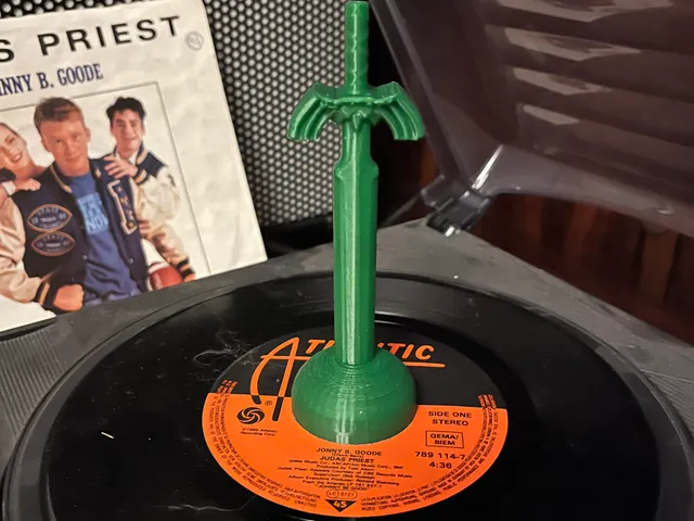 Zelda Master Sword 45 Record Adapter