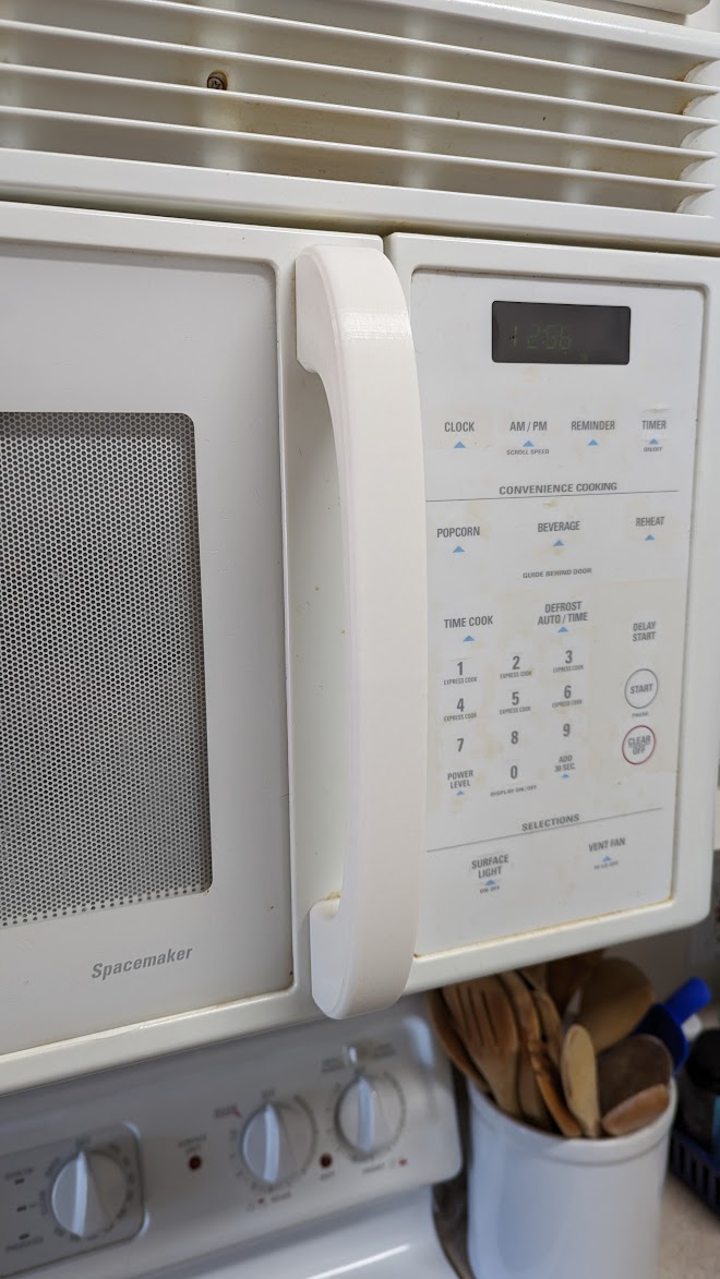 GE Microwave Handle by closer Download free STL model