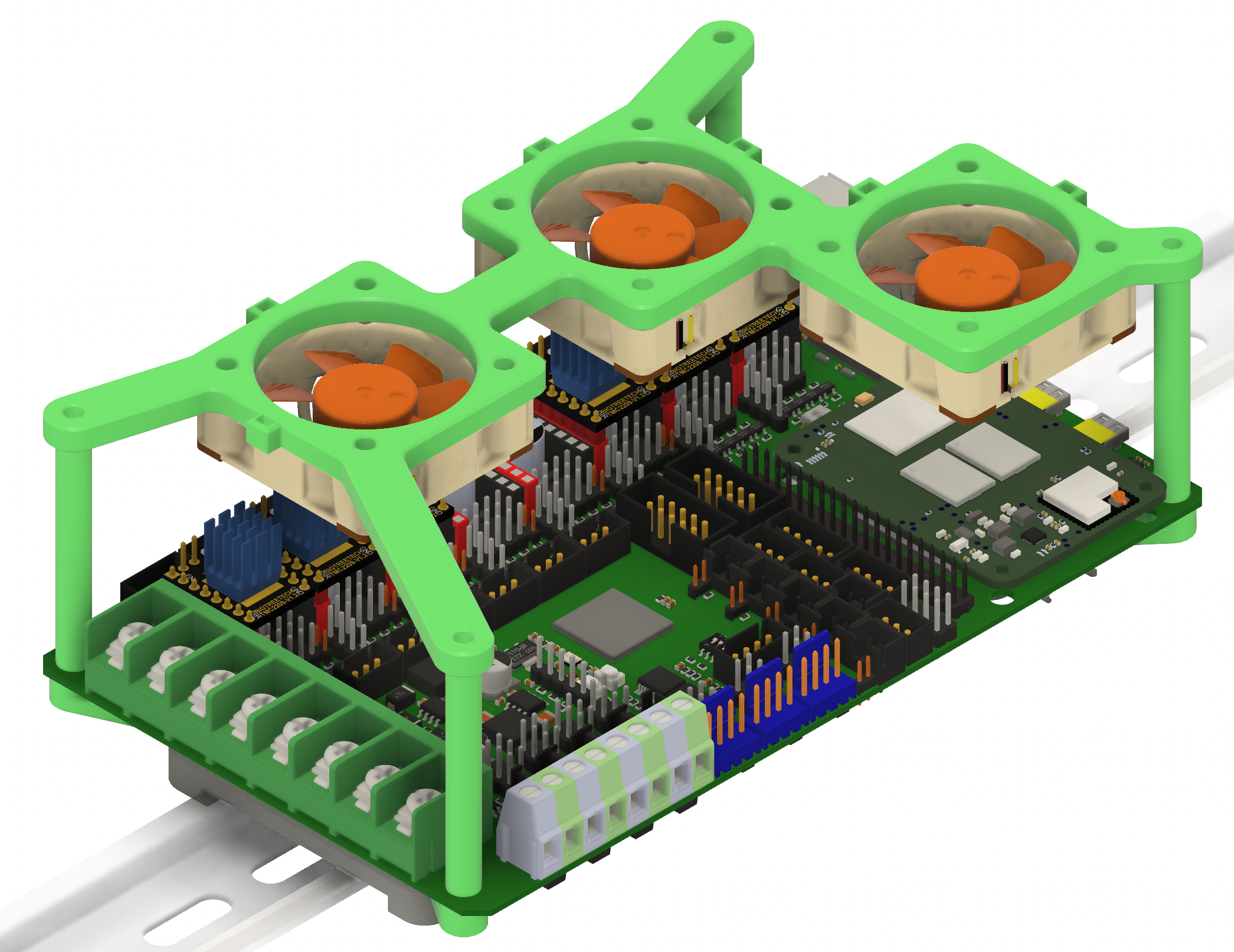 Manta M8P Mount for DIN Rail Bracket & Fan Mount