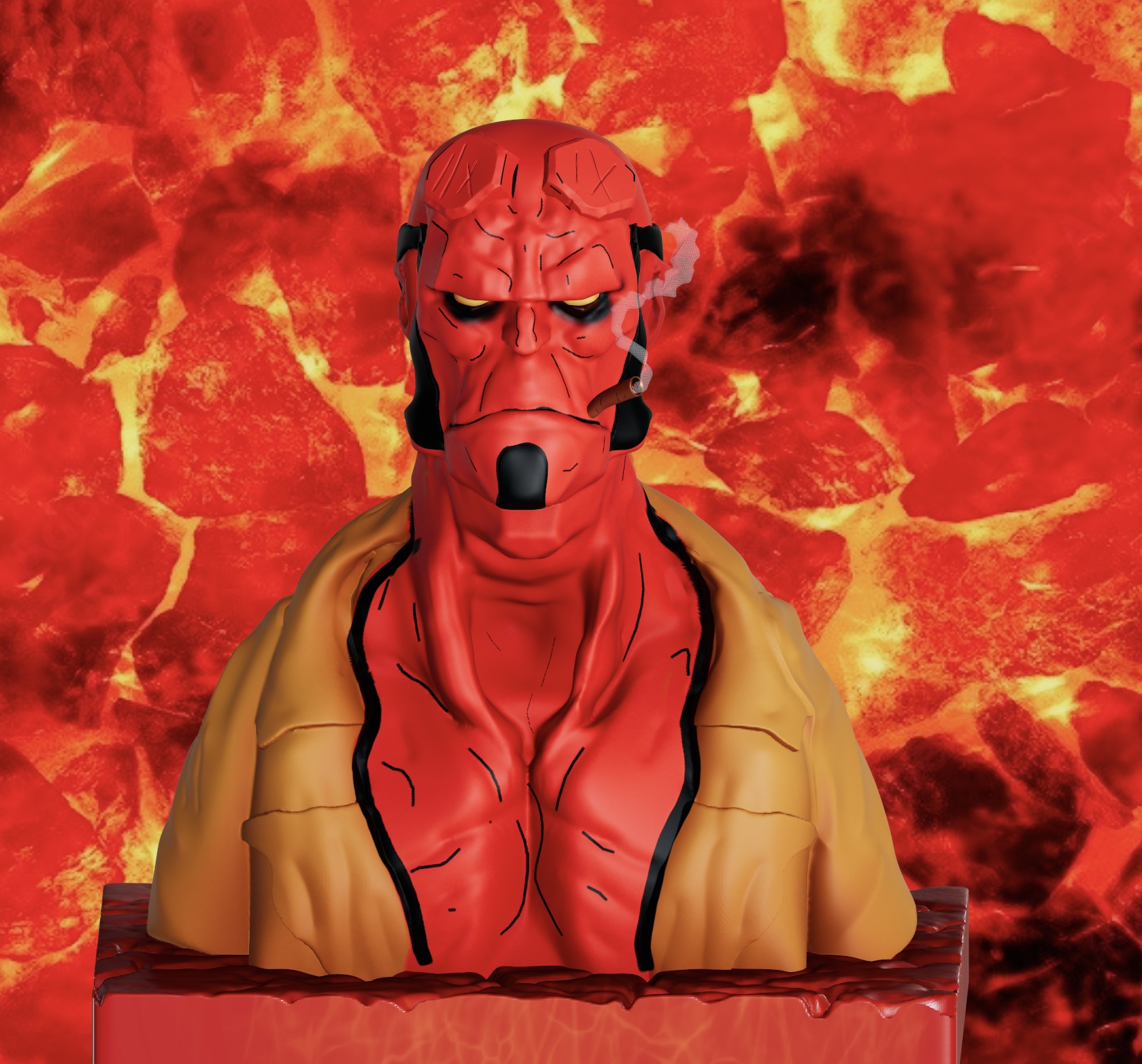 Hellboy Comic book bust.
