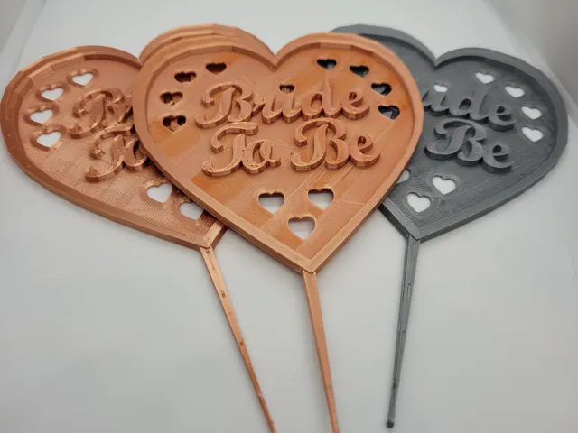 A cake topper design for a Bridal shower - Bride to Be
