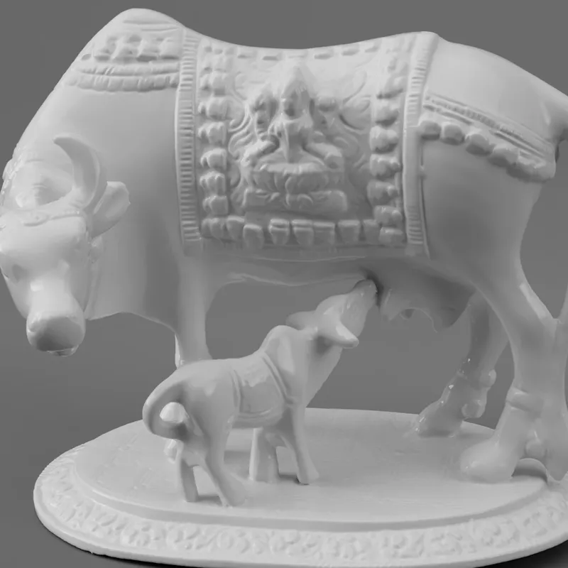 Sacred Cow with Calf by Vedic Futura | Download free STL model