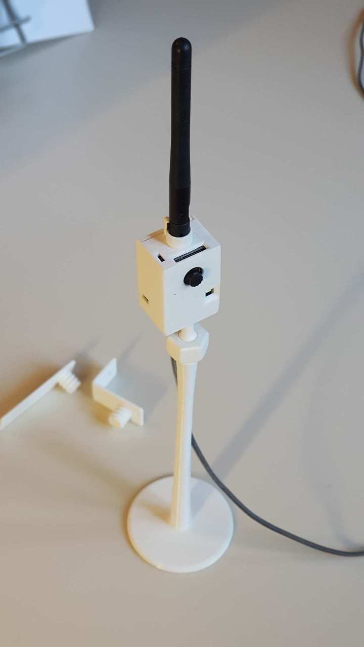 ESP32-cam storage box with base, various brackets, rod with pedestal ...