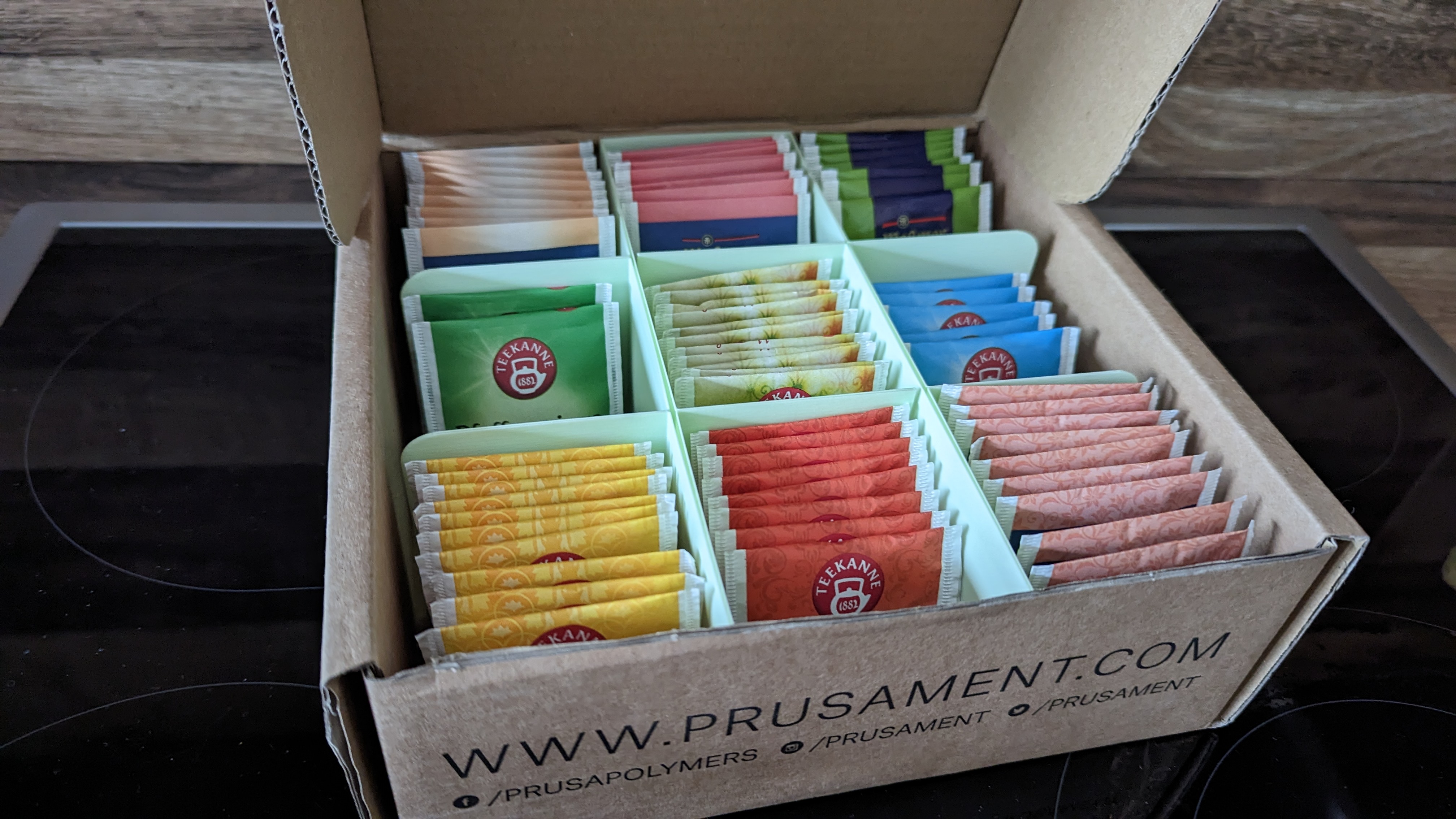 Prusament box tea organizer inlay