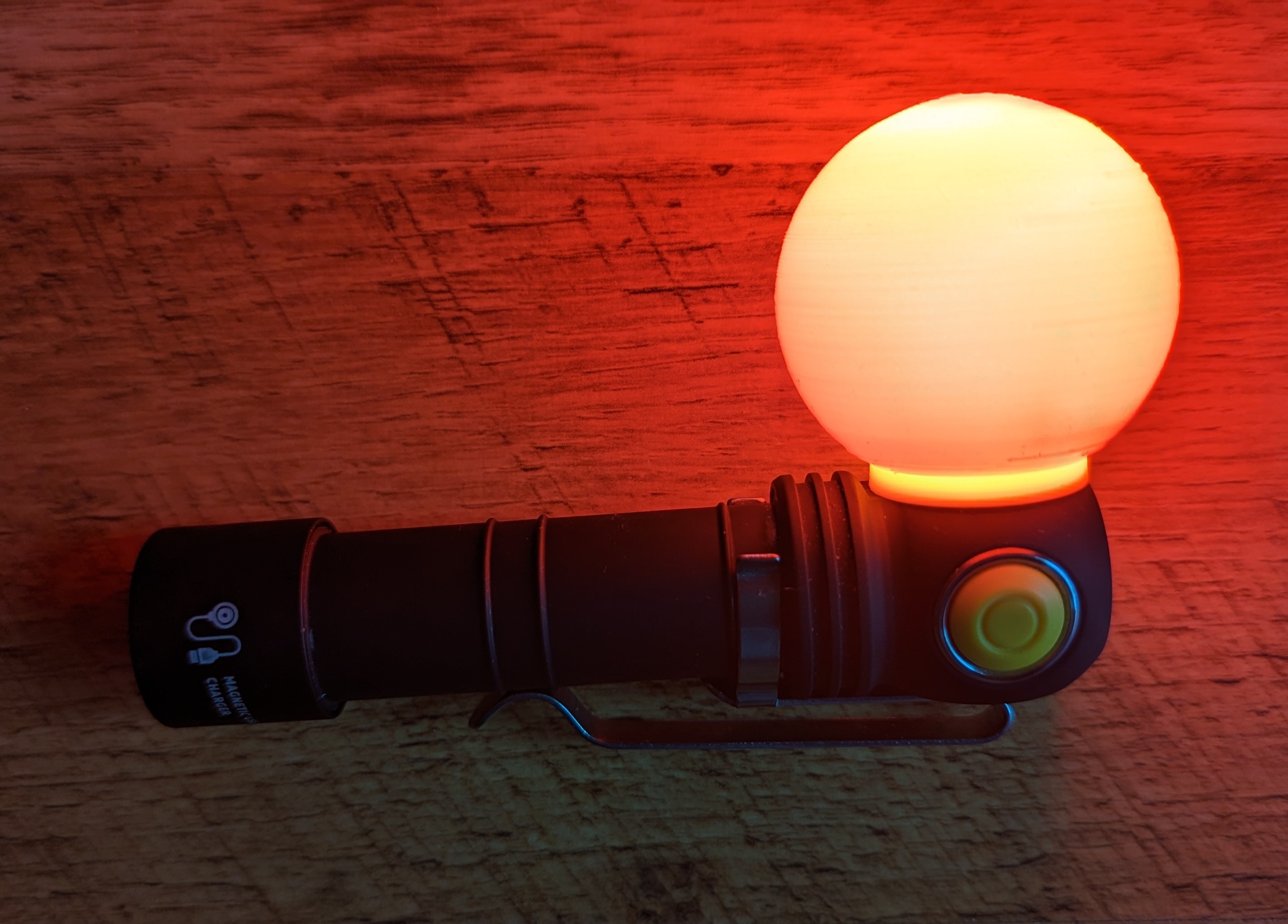 Flashlight Diffuser for Armytek Wizard C2 Pro Headlamp by Chrido
