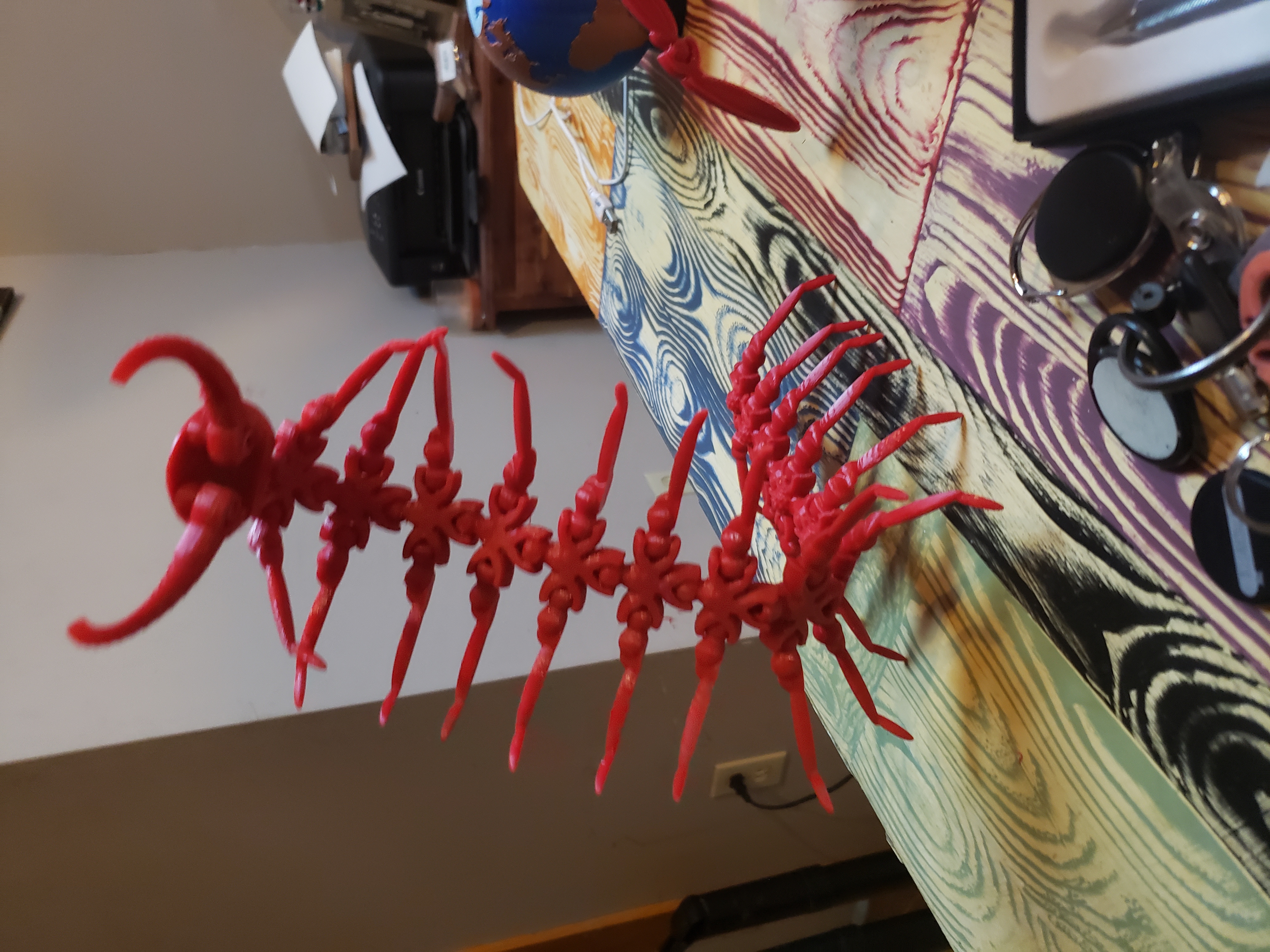 Posable Toy Centipede huge easy print 540 mm long