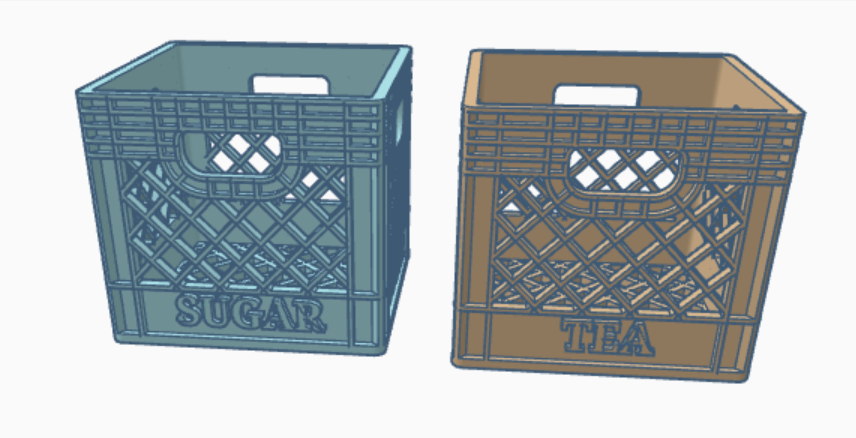 Milk Crate Tea & Sugar Organizer