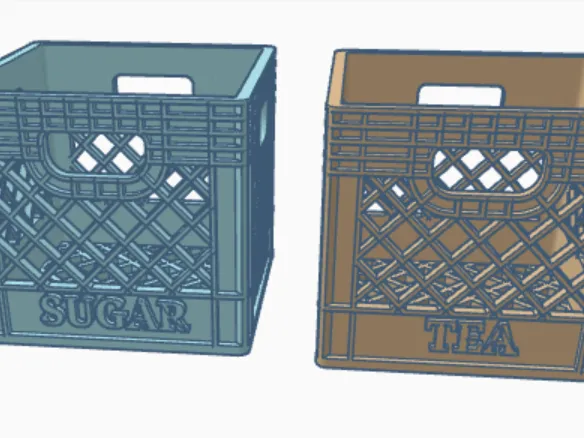 Milk Crate Tea & Sugar Organizer