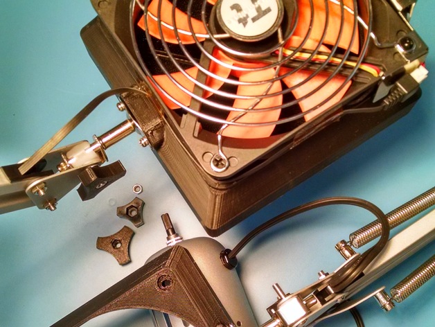 120mm fan Fume extractor mod for ikea tertial work lamp