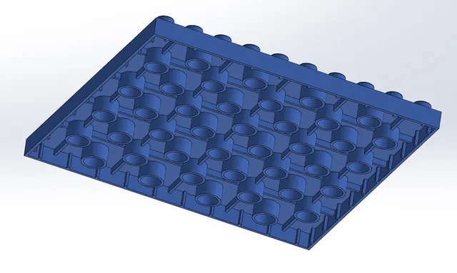 Lego Duplo 10x10 brick half height (easy print)