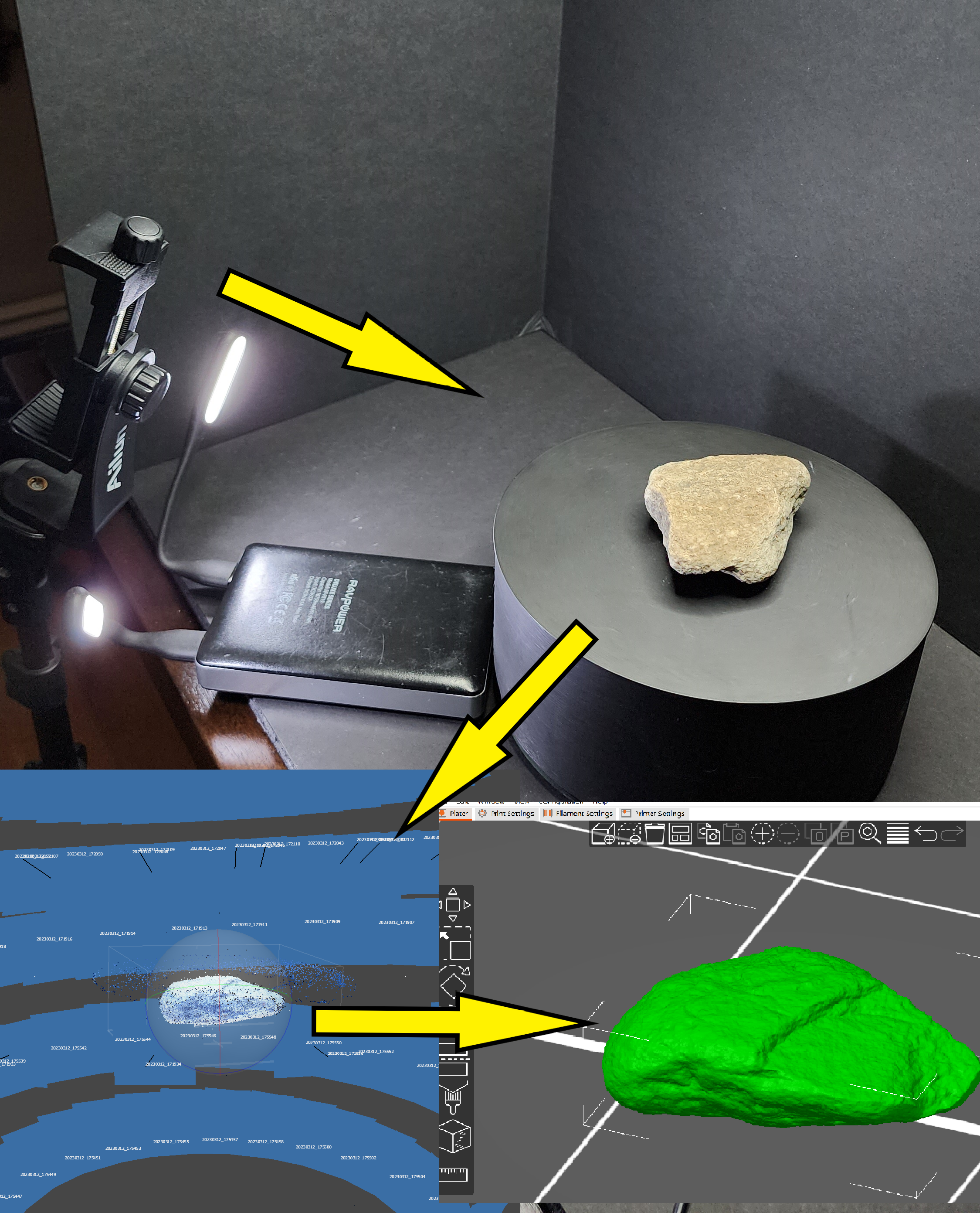 Motorized or Hand Cranked Turntable for use with Photogrammetry
