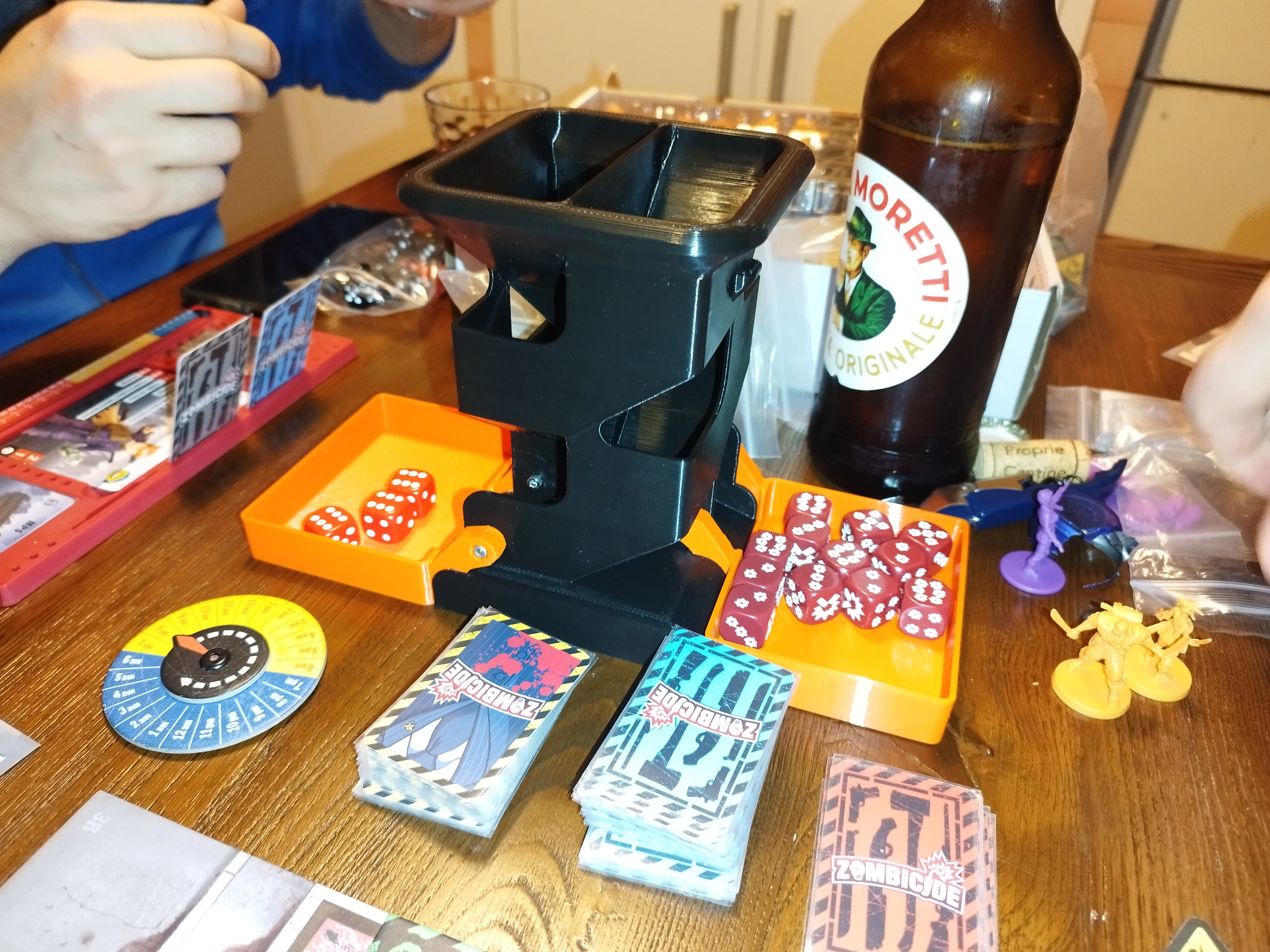 Dice tower with indestructible side trays arms 3D model thumbnail