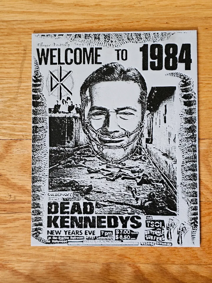 Dead Kennedys concert flyer/poster hueforge by jonnyjeepington