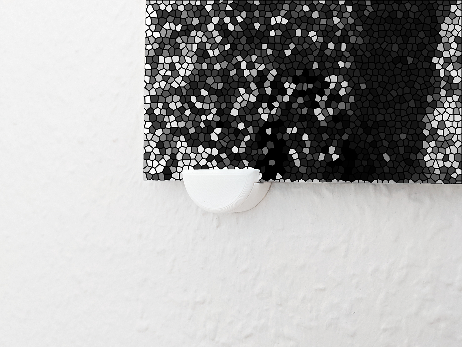Wall mount for photo prints on plates with 4 - 10 mm thickness
