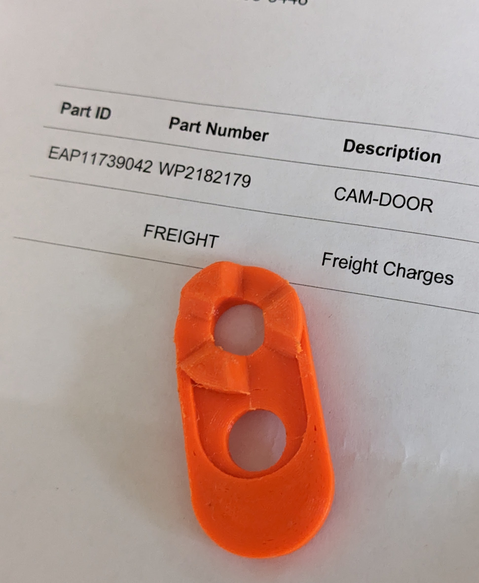 Refrigerator Door Closing Cam by Dan Rogers Download free STL model