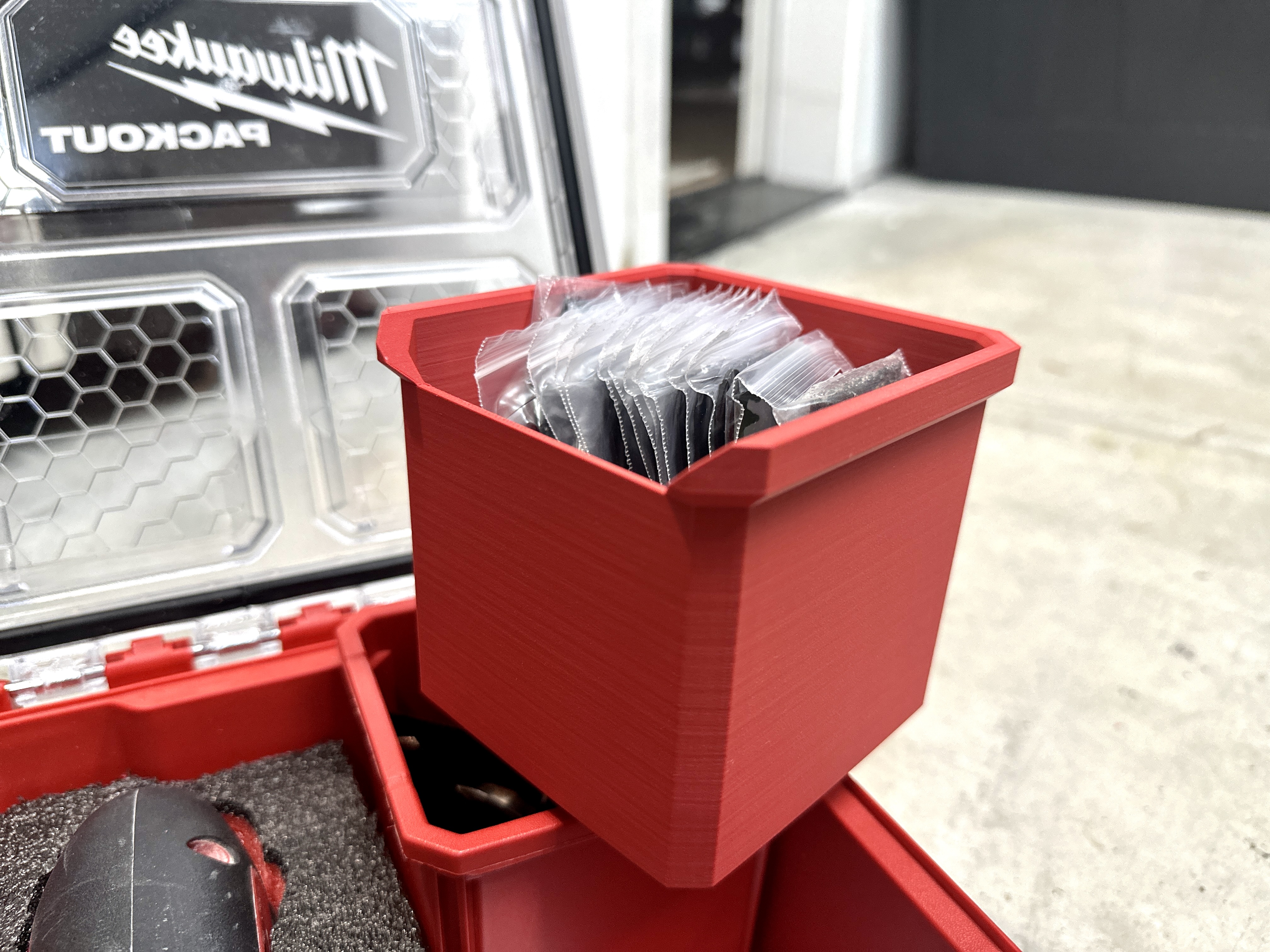 Milwaukee Packout Deep Bin with Cutout for Middle Section