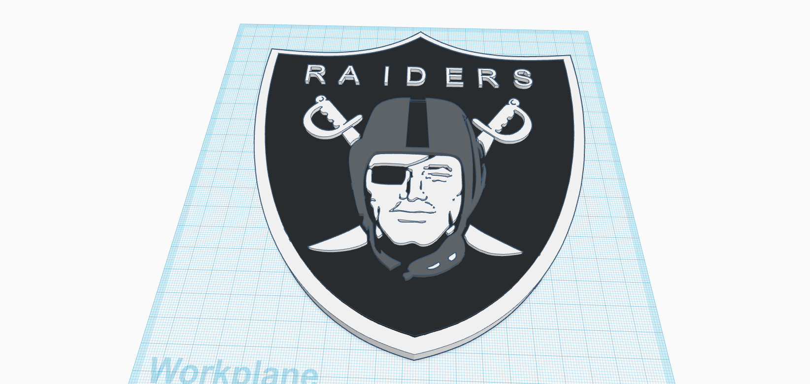 Raiders Logo Thin! by CJ Bookheimer Download free STL model