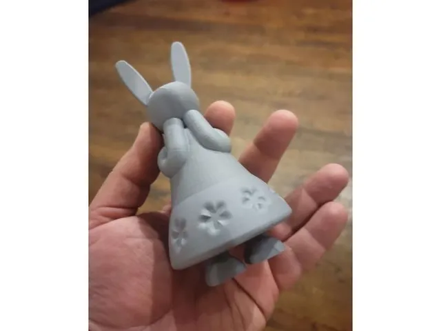 Standing Bunny Girl Print In Place