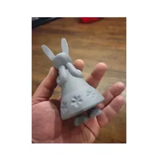 Standing Bunny Girl Print In Place