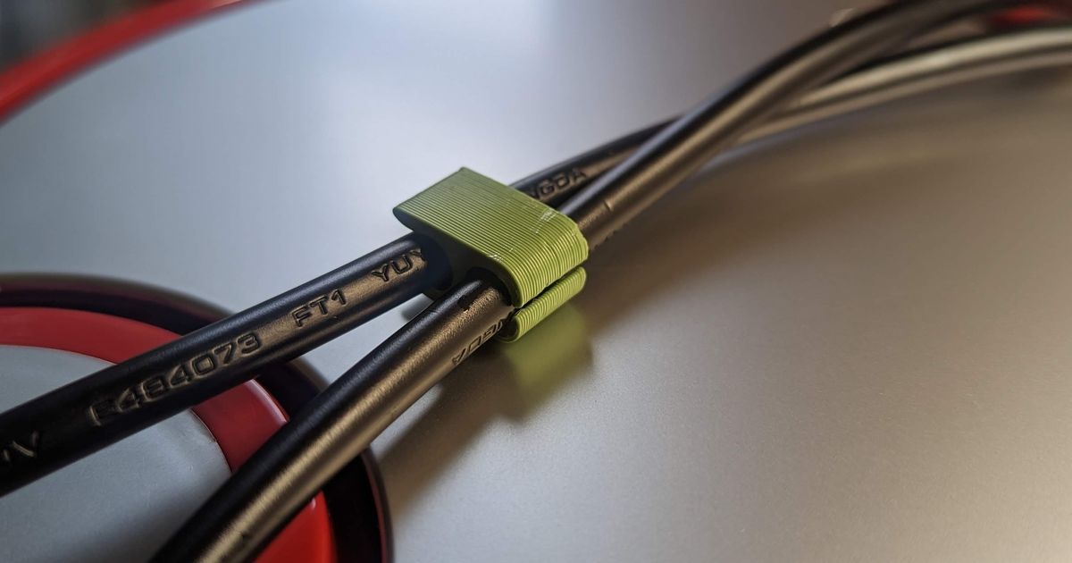 Electrical Cord Clip Round and Flat by Jamehz Download free STL