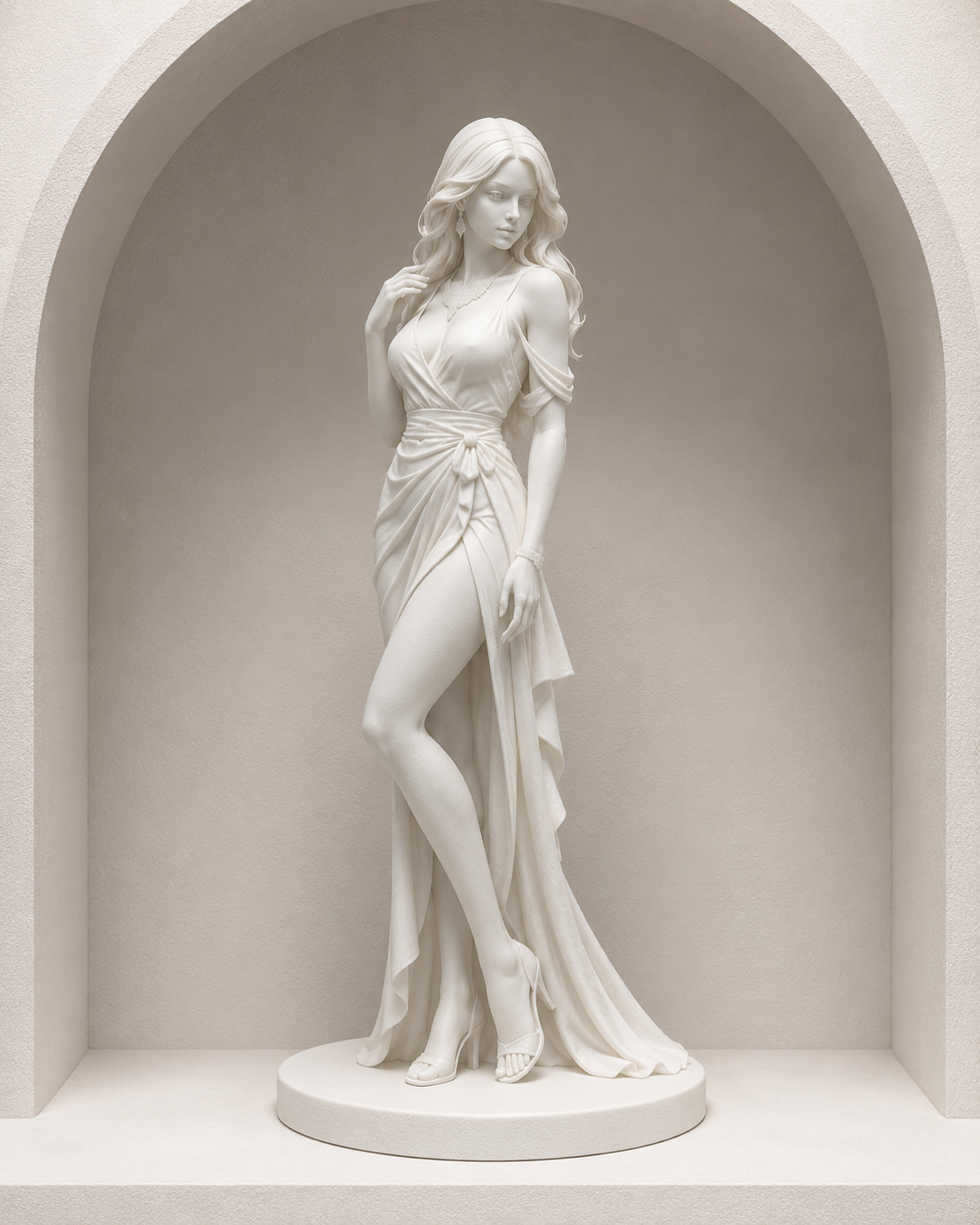 Elegante Skulptur in Nische - Elegant sculpture in niche