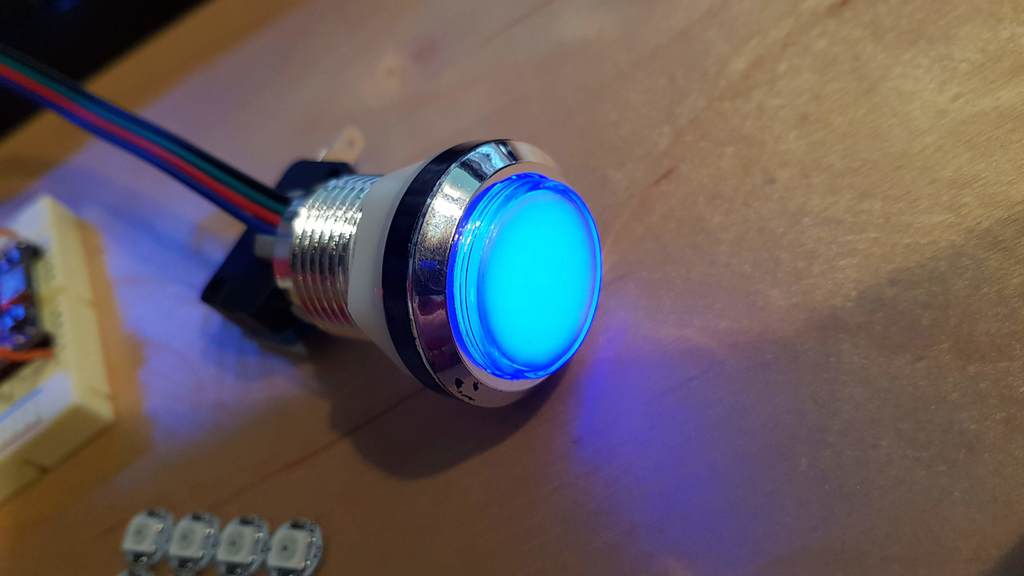 Arcade Button NeoPixel (WS2811, WS2812B, SK6812) RGB LED Mod