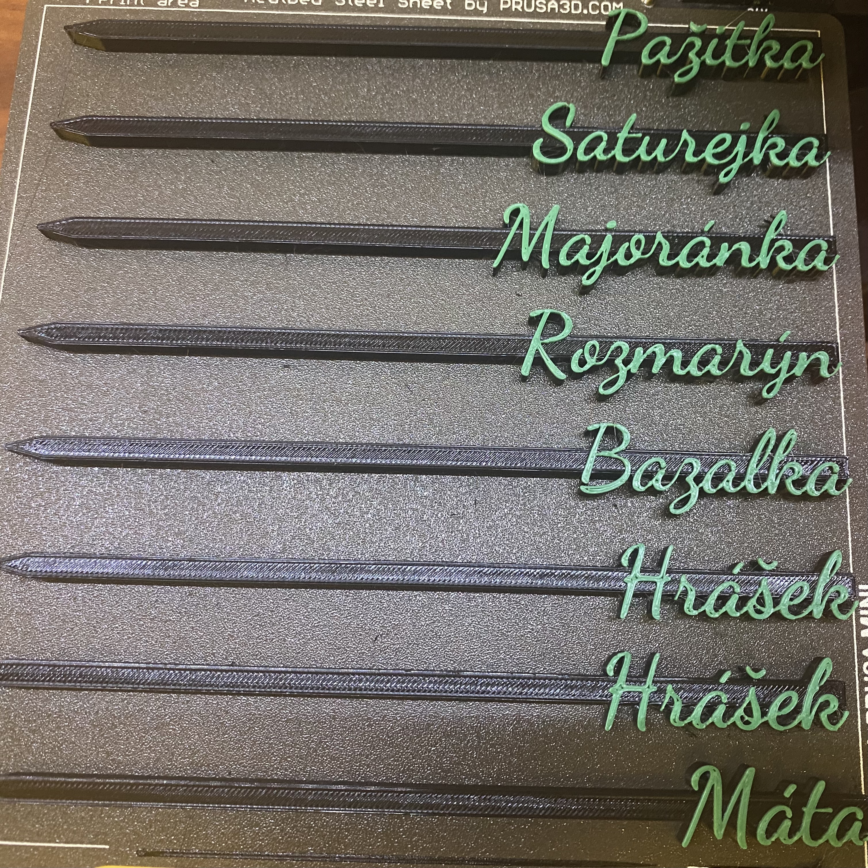 Označení bylinek - plant labels
