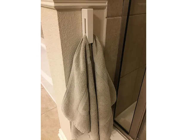 Channeled Marble Towel Hook