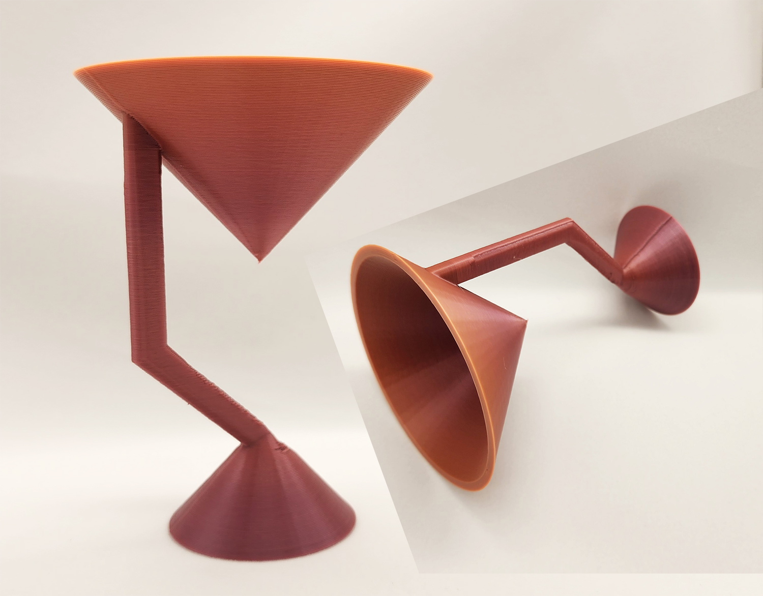 Art Deco Martini Glass - No Supports