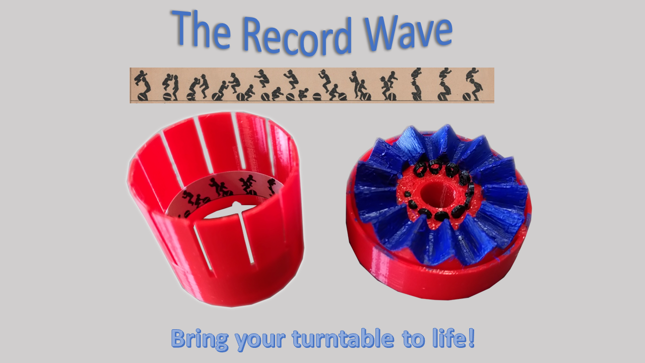 45 RPM Record Adapter Zoetrope 3D Animation