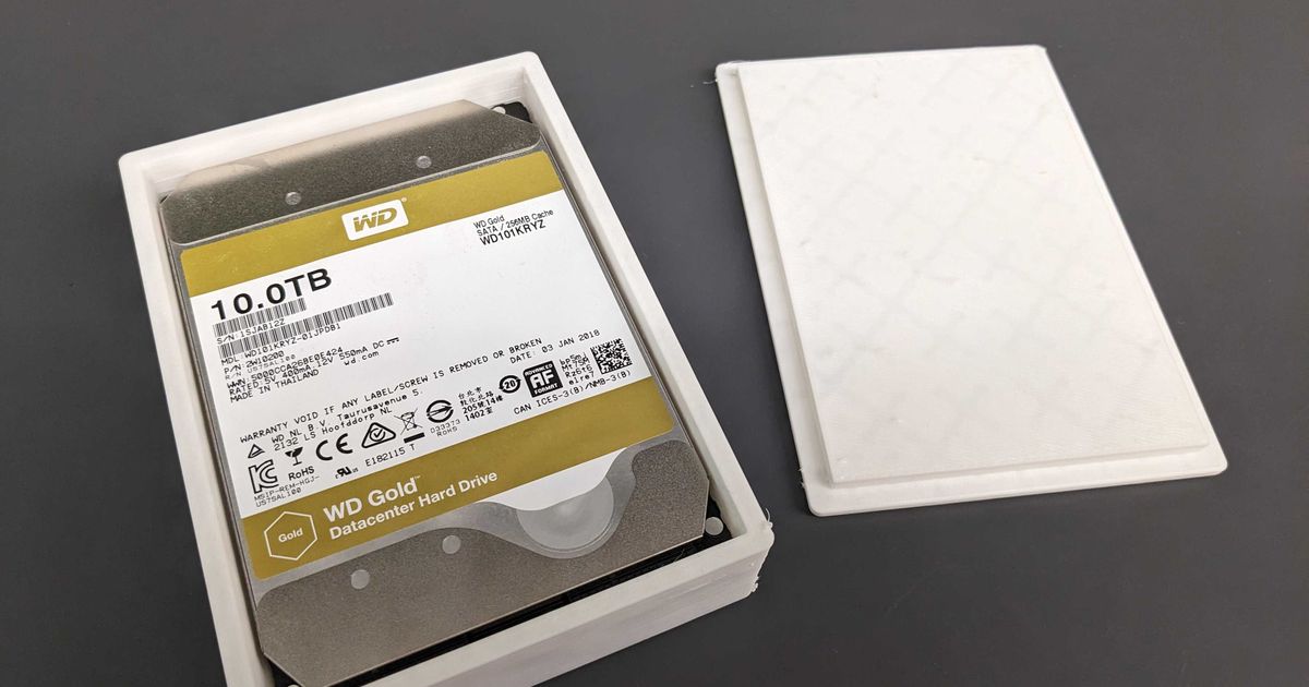 3.5in Hard Drive Case by LabWizard Download free STL model